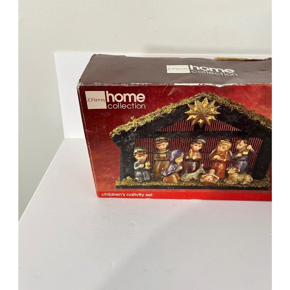 JCPenney Home Collection‎ Childrens Nativity Set Multicolor Rustic Holiday Decor